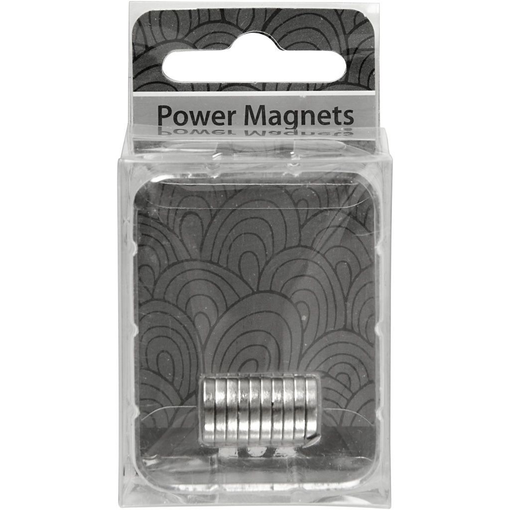 Power-Magnet, 10 St�ck, Durchmesser 10 mm, Dicke 2 mm