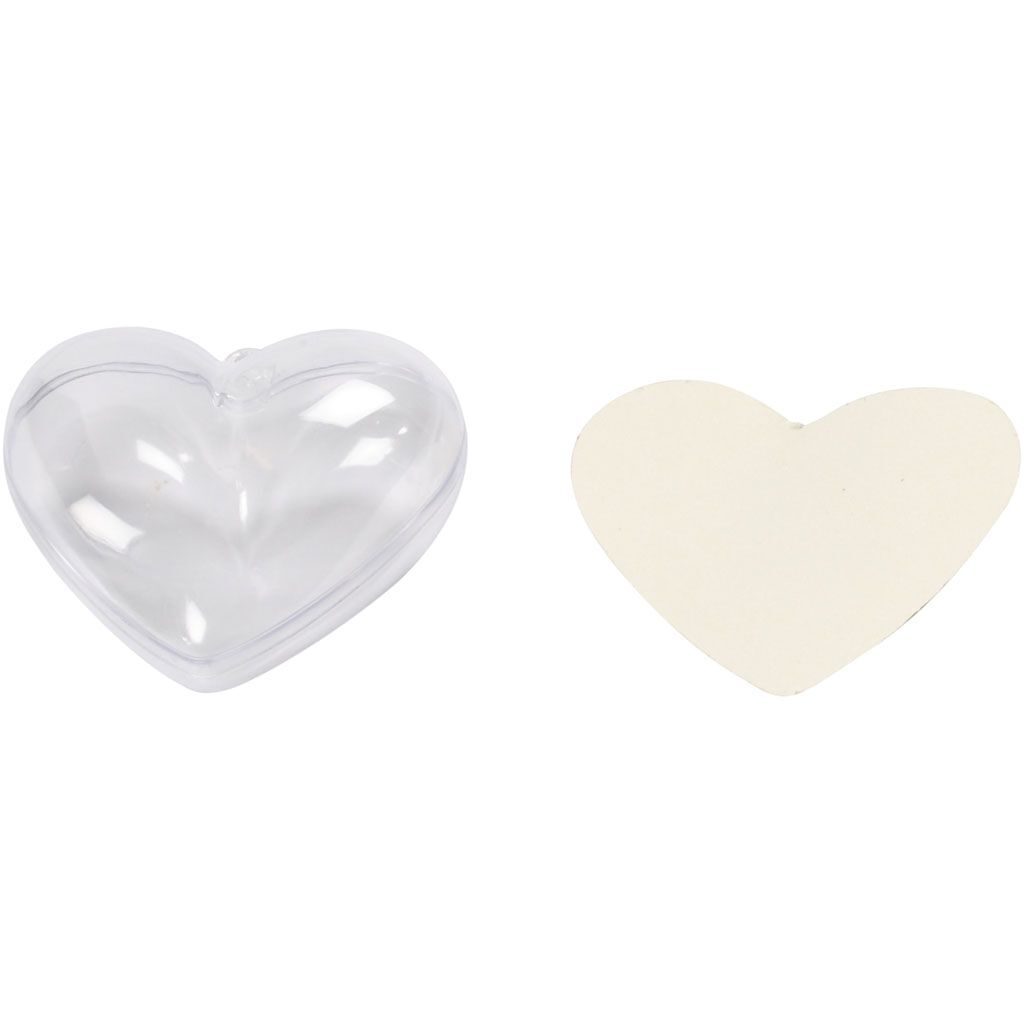 Deko-Herz Acryl, 10 St�ck, H�he 6,5 cm, Transparent Bild 3