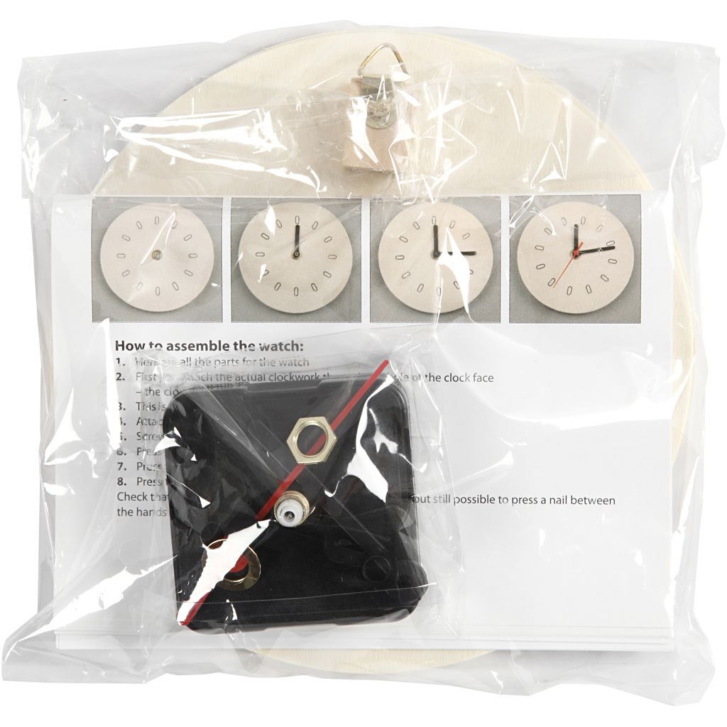 Uhr mit Holzrahmen, 1 St�ck, Durchmesser 15cm Bild 3