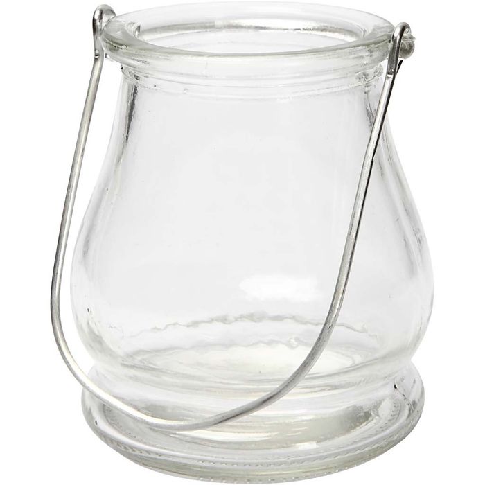 NEU TOP-SELLER ! Glas Laterne, D: 9 cm, H: 10 cm, 12 Stck.