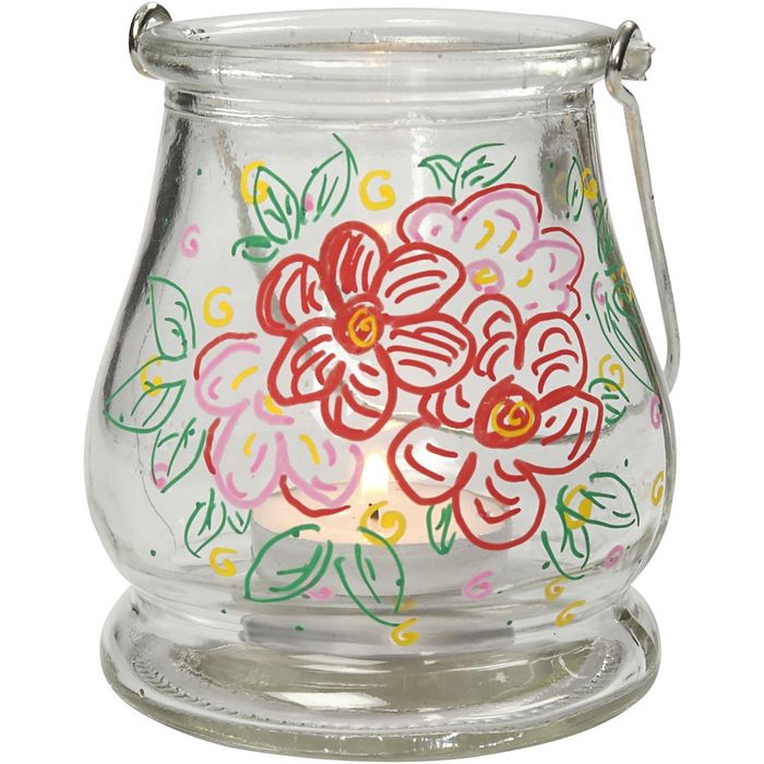 NEU TOP-SELLER ! Glas Laterne, D: 9 cm, H: 10 cm, 12 Stck. Bild 2