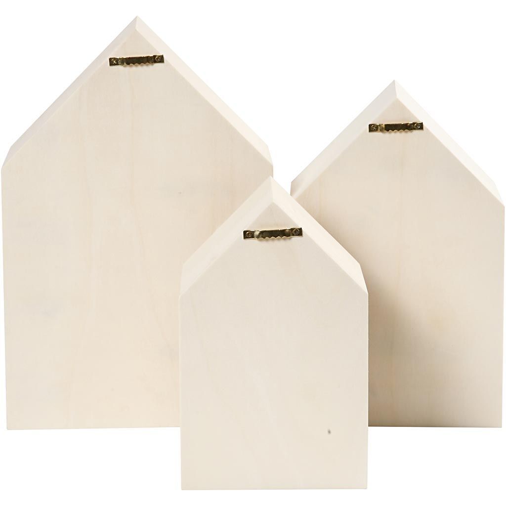 Aufbewahrungsboxen aus Holz, 3 St�ck, H�he 20+25+31cm, Tiefe 10cm, Breite 13+16+20cm Bild 2