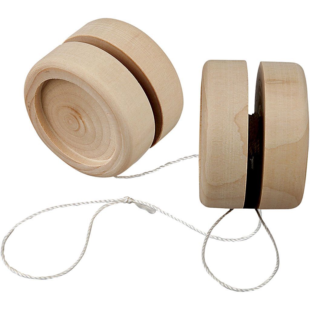 Jo-Jo aus Holz, H�he 3 cm, Durchmesser 5 cm