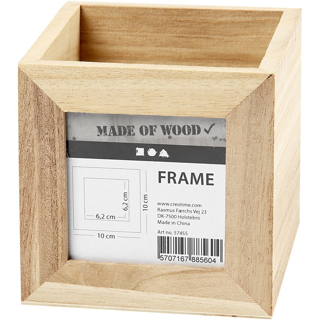 Stiftebeh�lter aus Holz, 1 St�ck , Gr��e 10x10x10 cm, Ausschnitt 6,2x6,2 cm