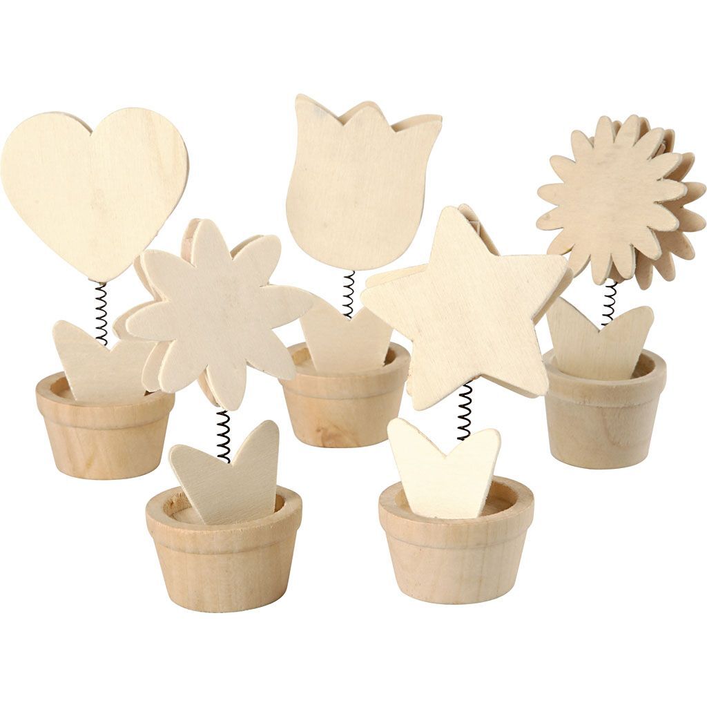 Notizhalter aus Holz, 10 St�ck, H�he 10 cm, Durchmesser 5 cm Bild 2