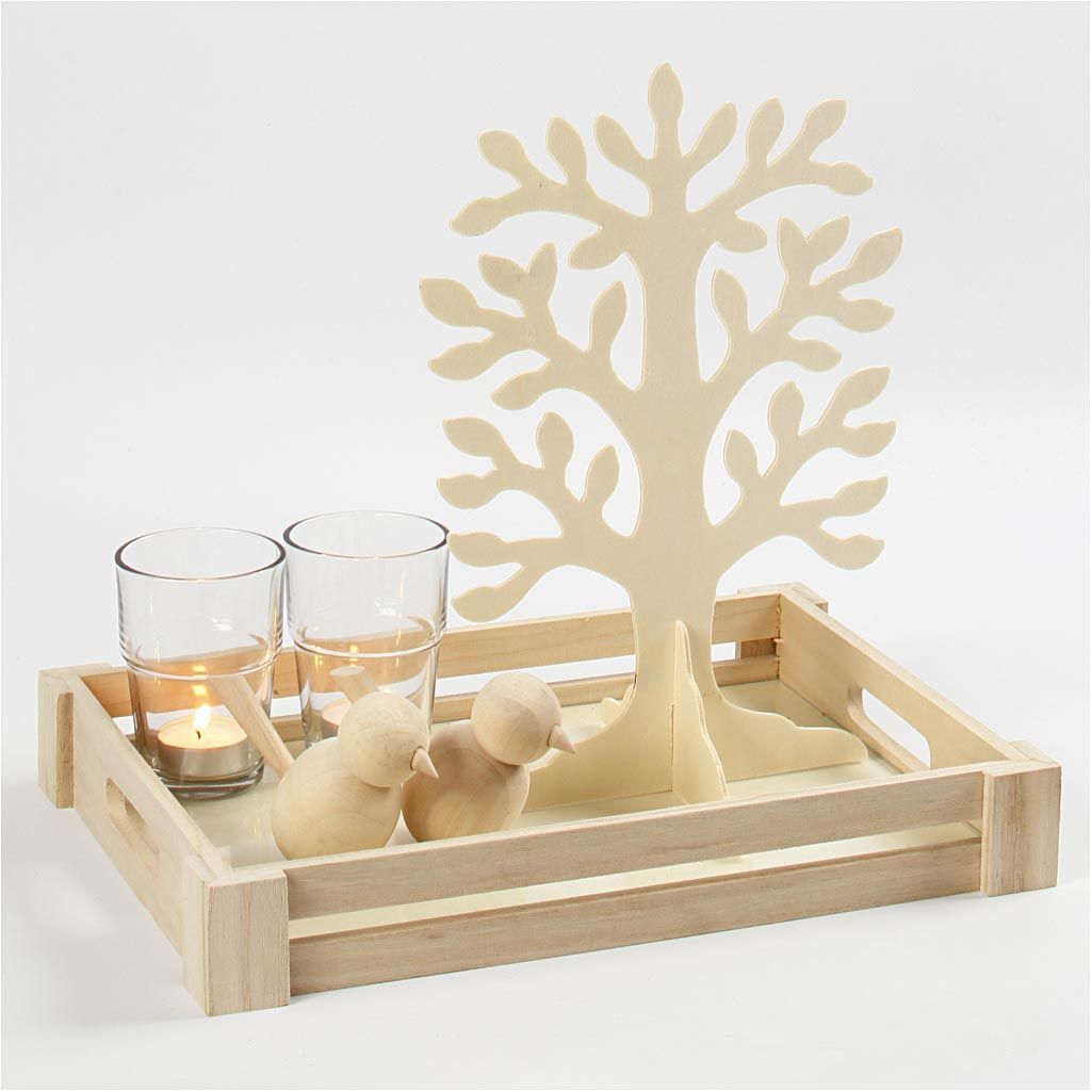 Baum aus Holz, 10 St�ck, Gr��e 30 x 21,5cm, Dicke 2 mm Bild 3
