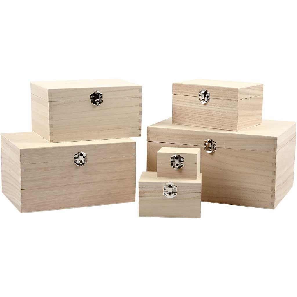 Holzkisten-Set, Verschiedene Gr��en, 6 St�ck Bild 3