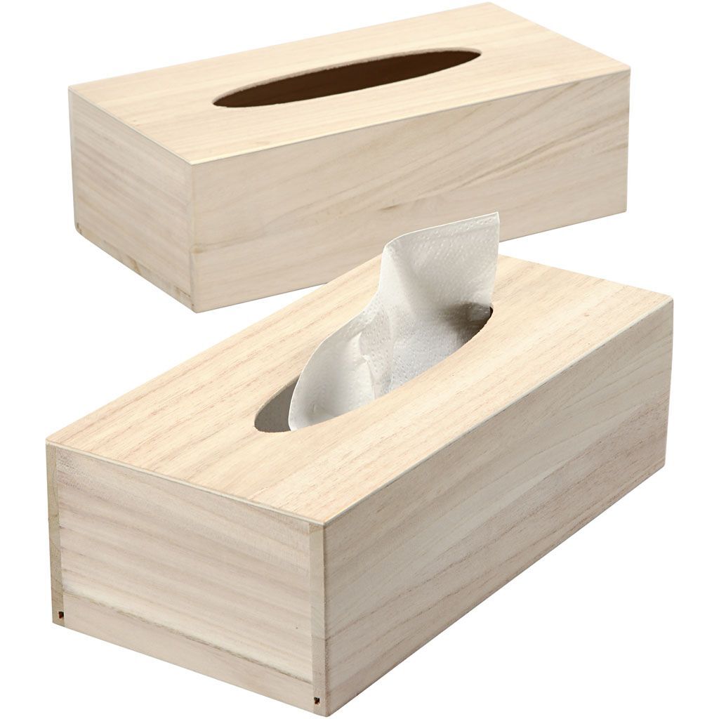 Kosmetiktuch-Box aus Holz, 1 St�ck , Gr��e 27x14x8 cm Bild 2