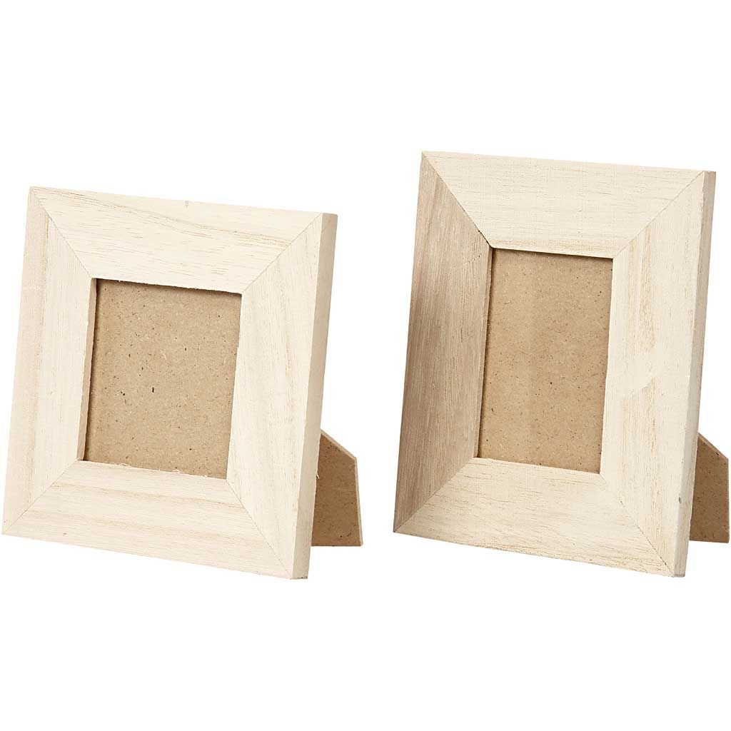 Aufstellrahmen aus Holz, 80 St�ck im Gro�pack, Gr��e 10x10cm & 9x11cm sortiert Bild 2