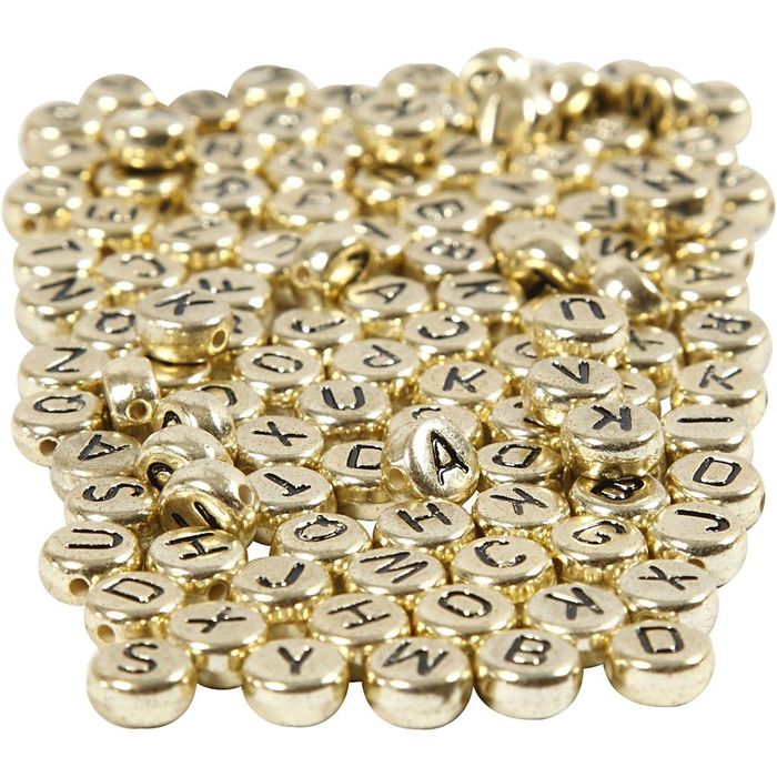 TOP-SELLER ! Buchstaben-Perlen, Gold, ca. 1500 Stck