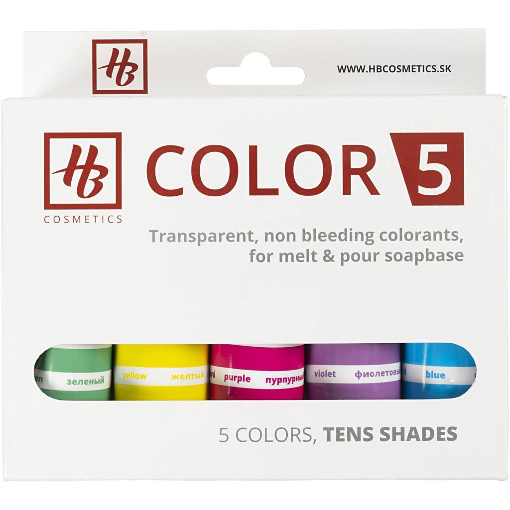 Seifenfarbe, 5 Tuben � 30 g, Sortierte Farben Bild 2