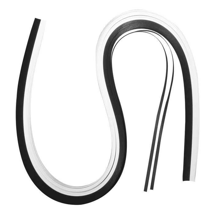 SALE Papier fr Quilling, 53x0,6cm, 100St., schw./wei