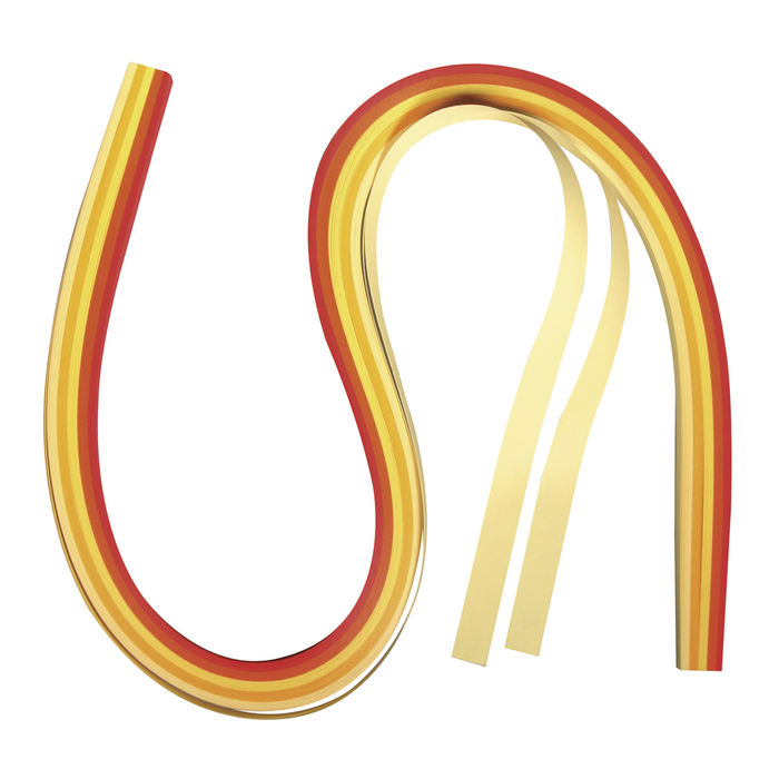 SALE Papier fr Quilling, 53x0,9cm, 100St., rot/gelb