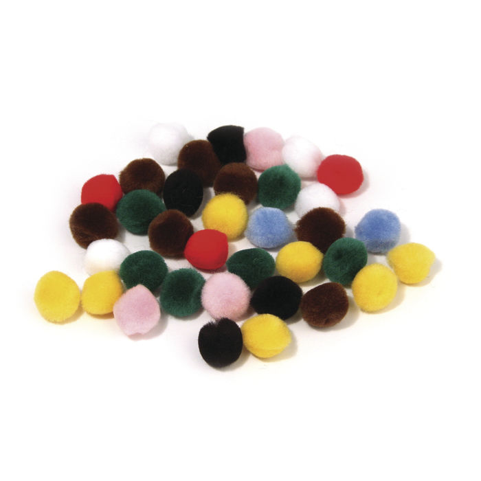 Pompons, 20 mm, 50 St., gemischt