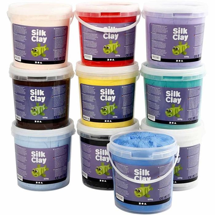 TOP-SELLER ! Silk Clay®, 10x650 g, sortierte Farben
