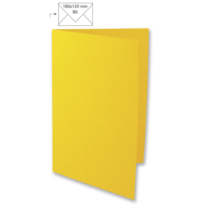 SALE Karte B6, HD, 232x168mm, 5 St., sonnengelb