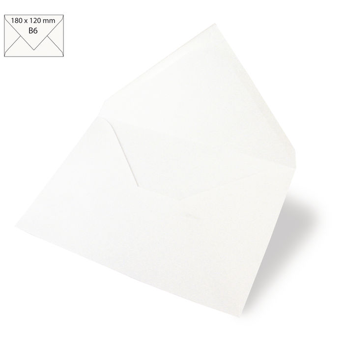 SALE Kuvert B6, 180x120mm, 5 St., weiß