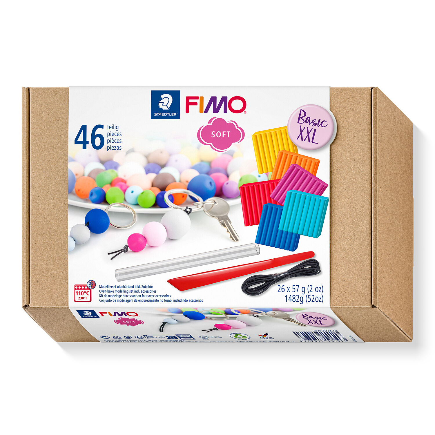 NEU FIMO Soft Set Basic XXL, 46-teilig