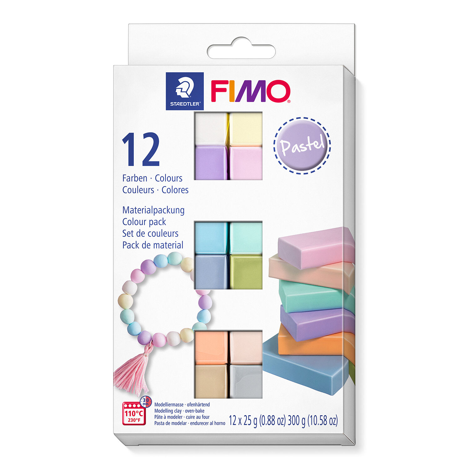 Staedtler Fimo Soft Set Pastell 12 Halbblcke