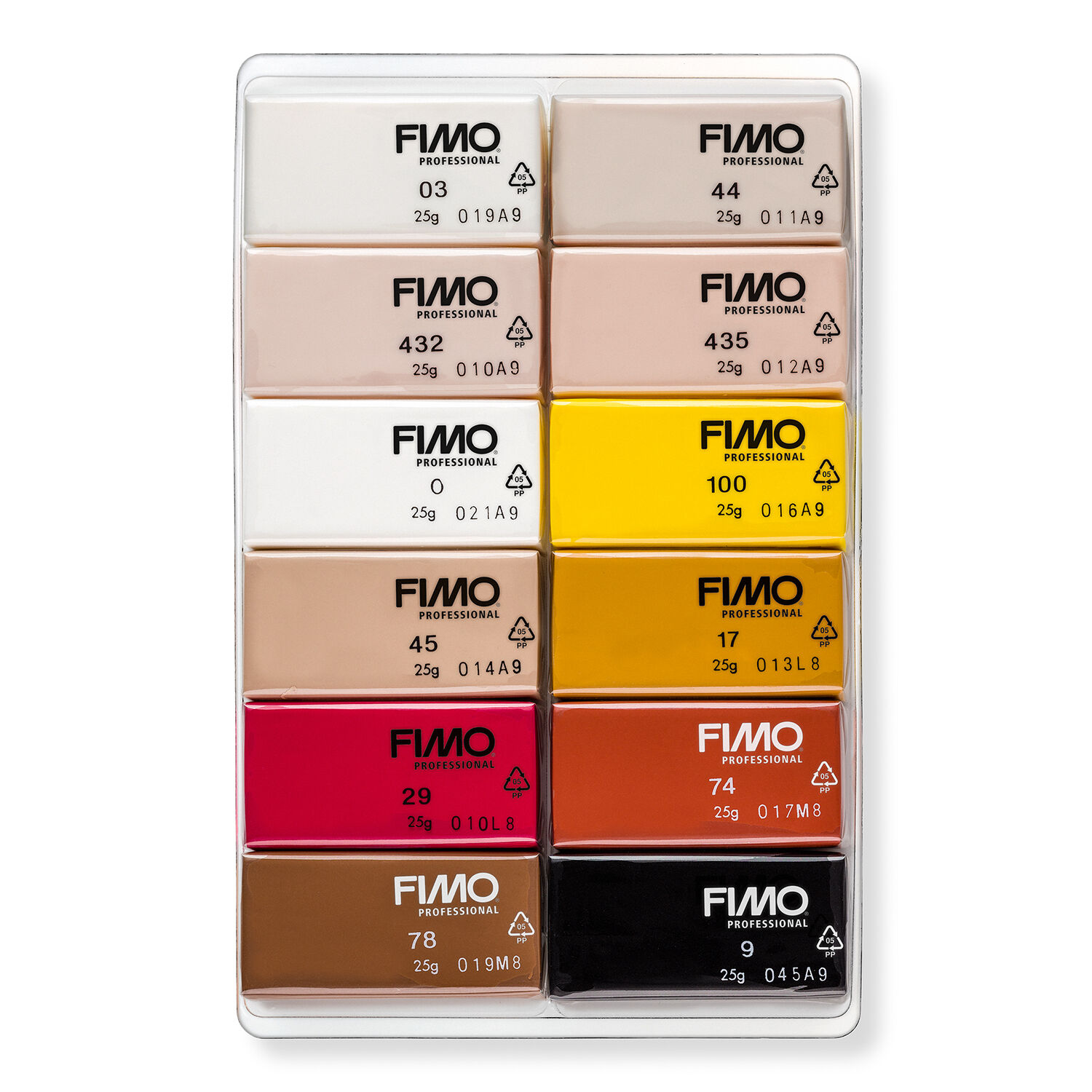 SALE Fimo Professional Set Ethno, 12 Halbblcke Bild 2