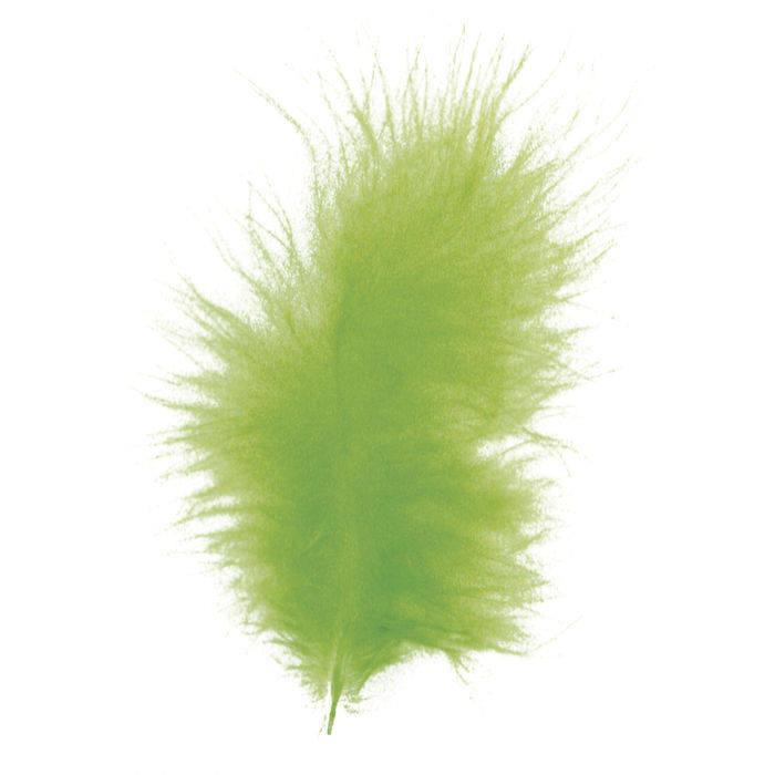 Flauschfeder, 10-15 cm, 15 St., h.grün