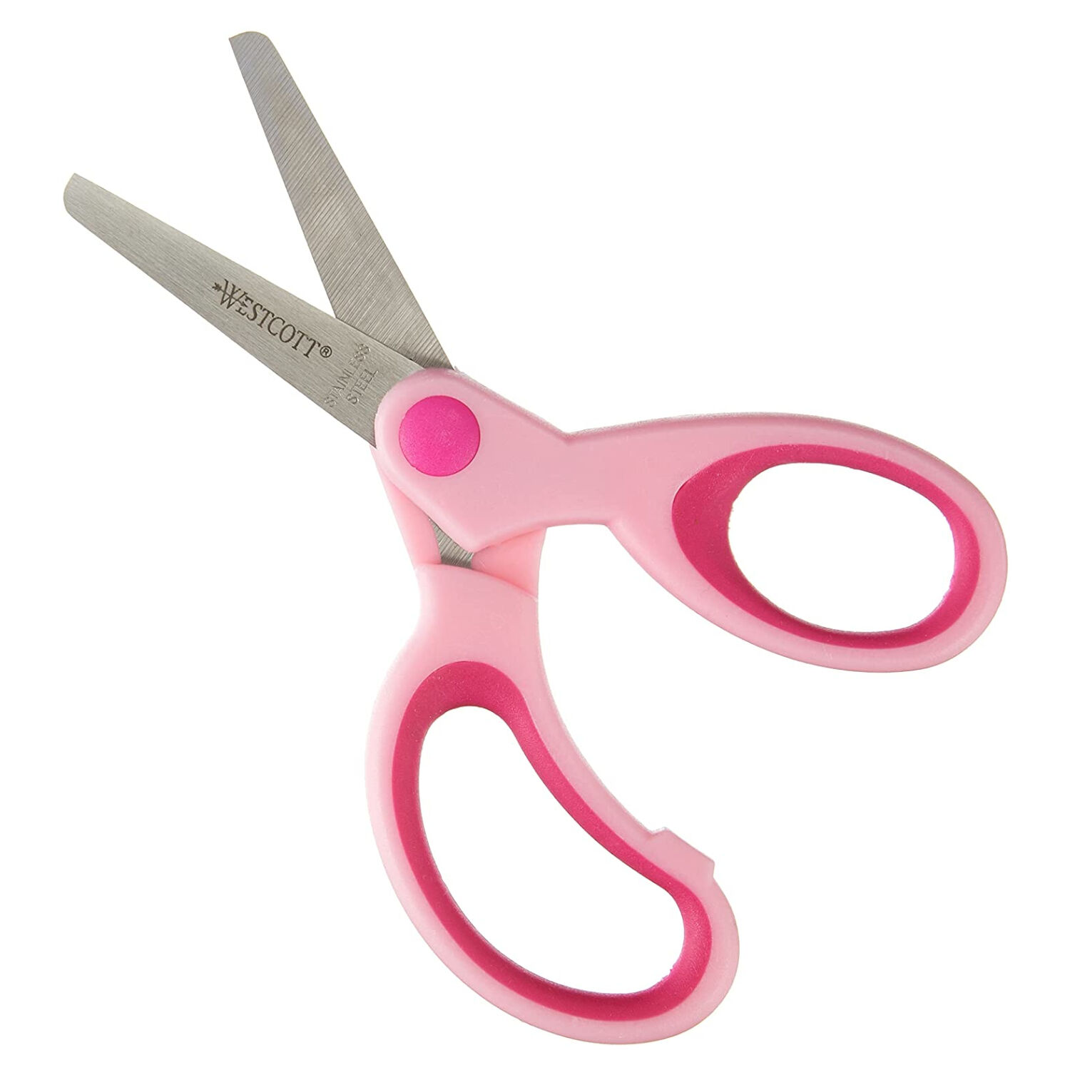 NEU Kinderschere Softgrip Kids, 13 cm, runde Spitze, Pink Bild 2