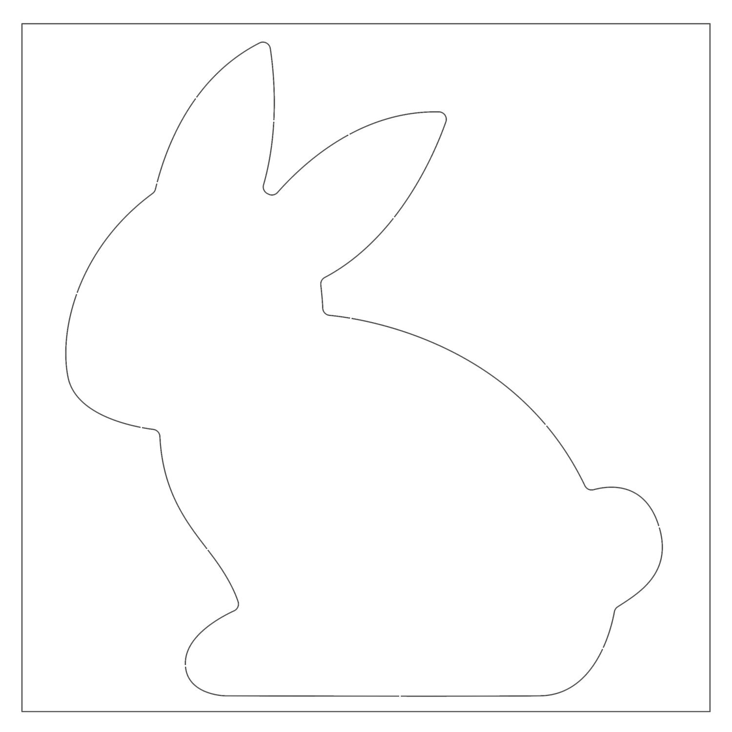 Blanko-Motiv Hase aus Fotokarton, 300g/qm, 20 Stck, 20 x 21,8 cm Bild 3
