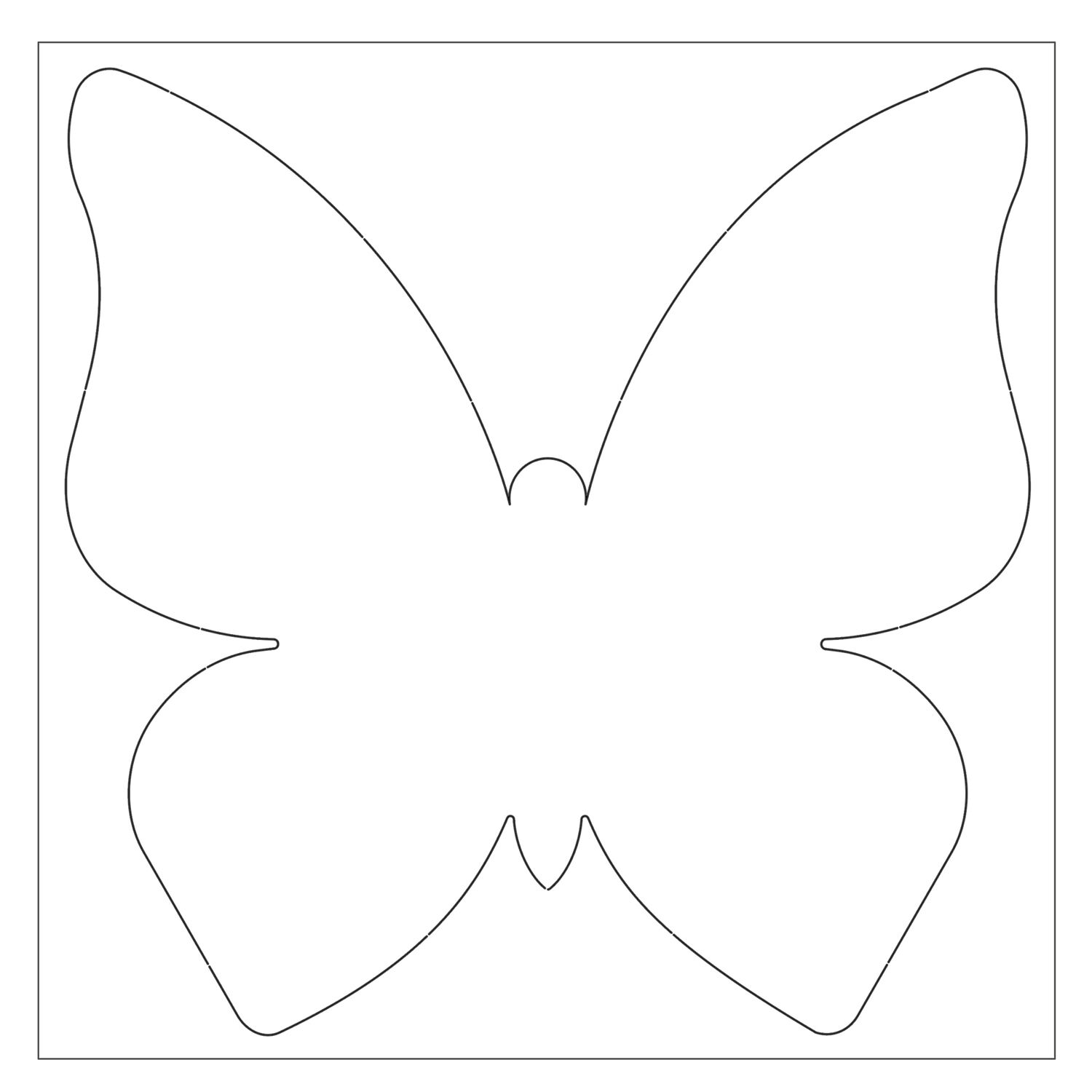 Blanko-Motiv Schmetterling aus Fotokarton, 300g/qm, 20 Stck, 22 x 22 cm Bild 3