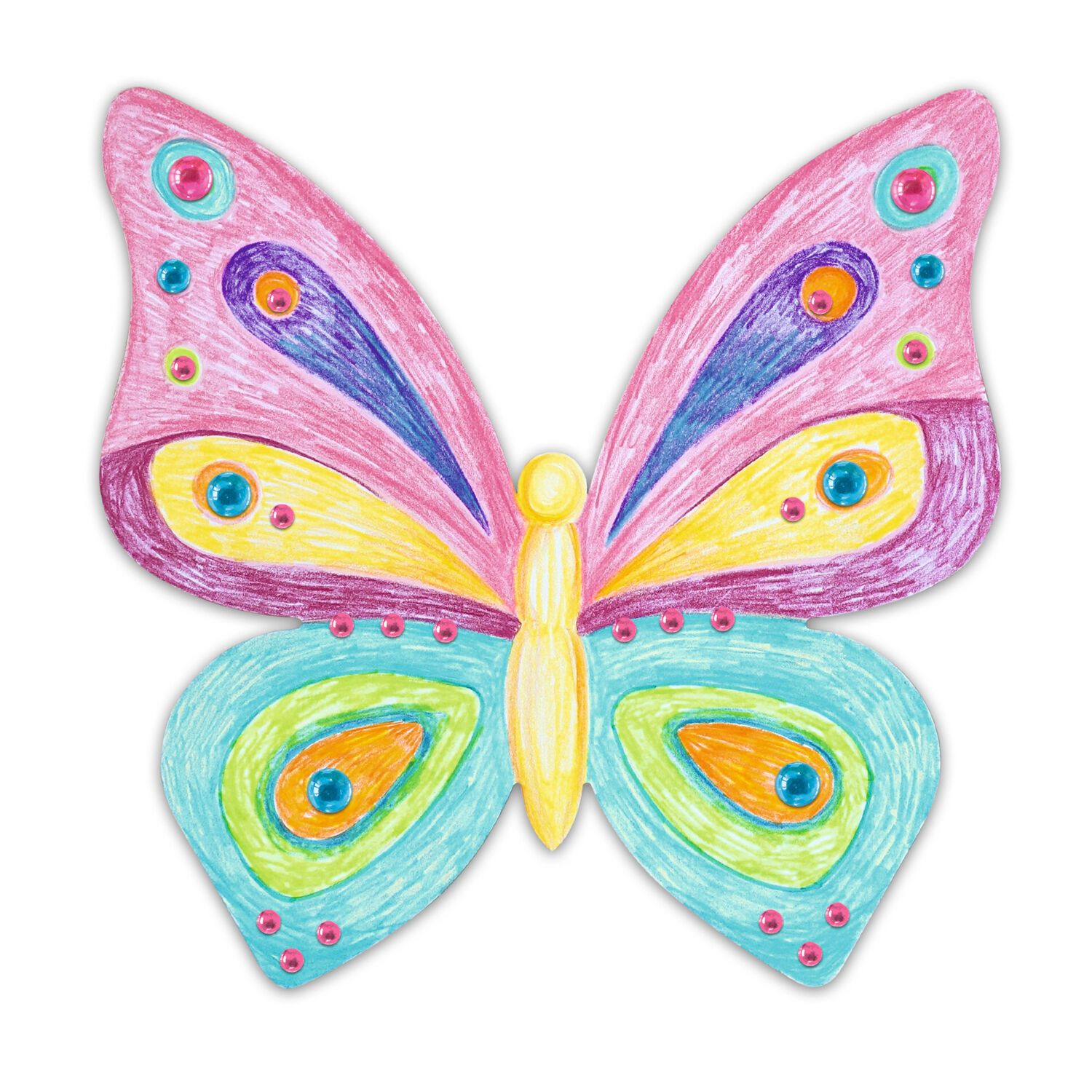 Blanko-Motiv Schmetterling aus Fotokarton, 300g/qm, 20 Stck, 22 x 22 cm Bild 2