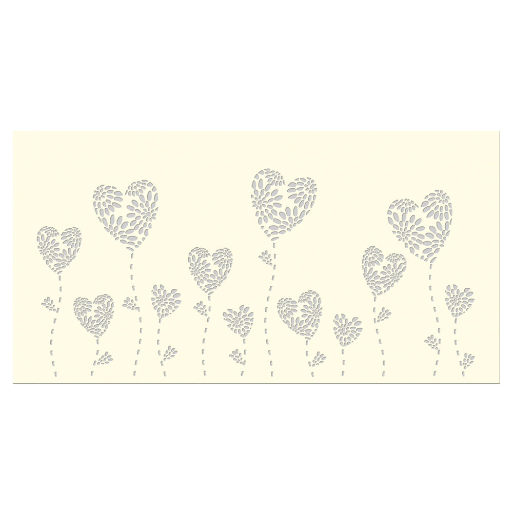 SALE Silhoueten-Tischlichter, Herzblume Creme Bild 2