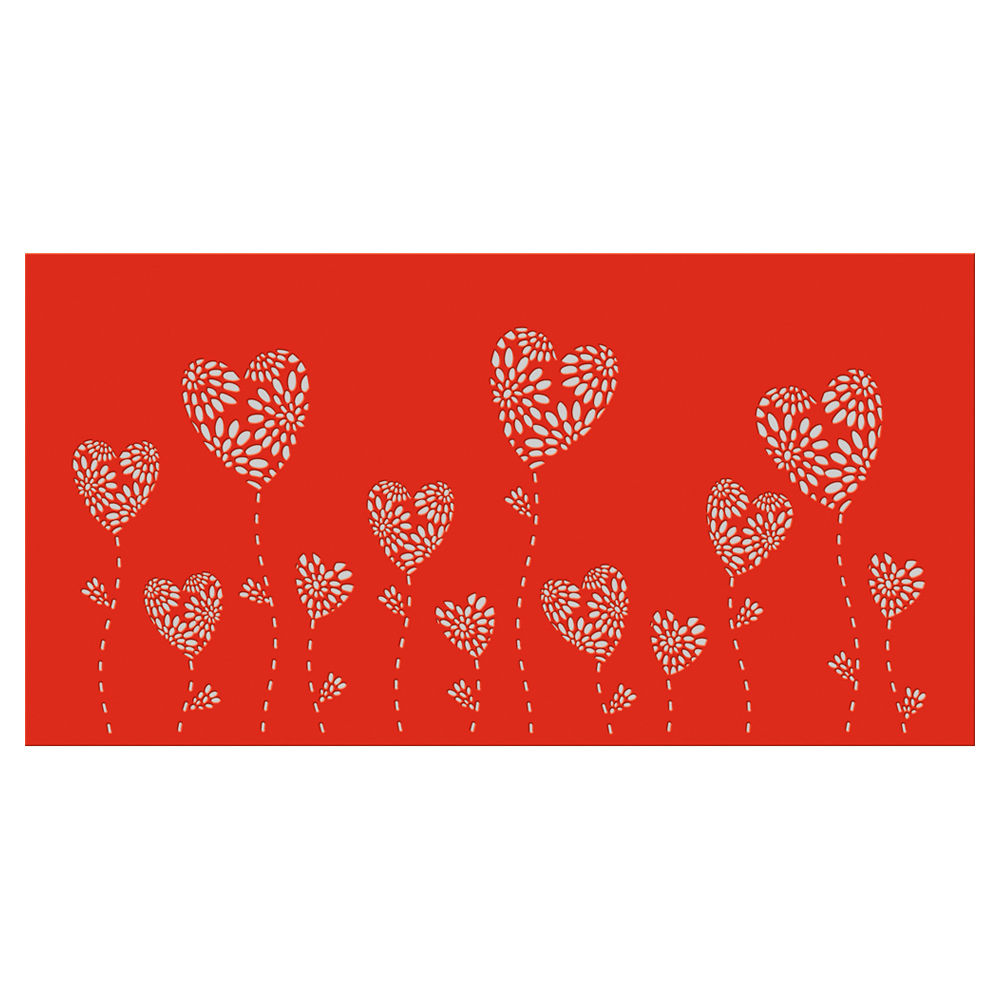 SALE Silhouetten-Tischlichter, Herzblume Rot Bild 2