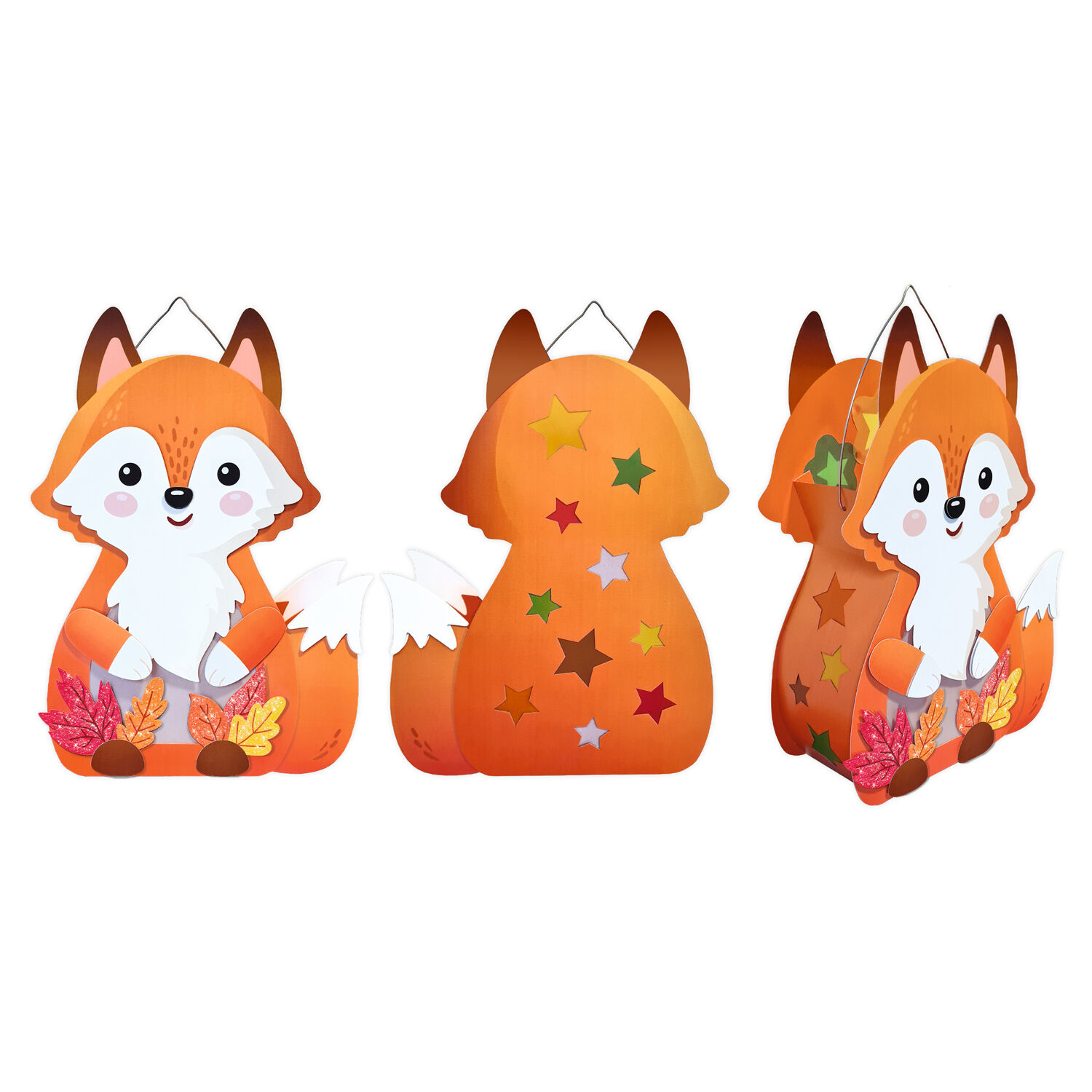 Laternen-Bastelset Fuchs, inkl. Stanzteile, Transparentpapier und Laternenbgel Bild 5