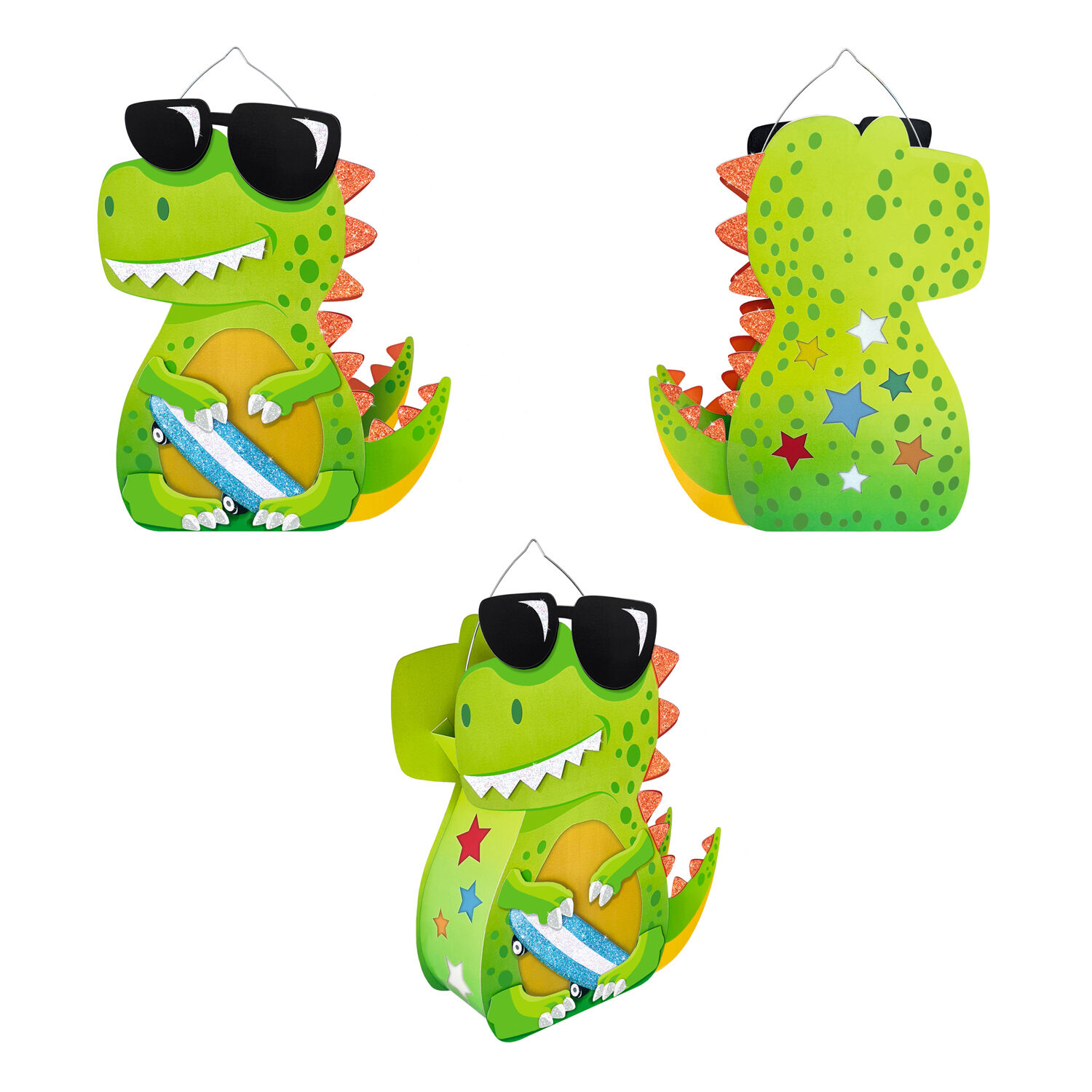 Laternen-Bastelset Dino, inkl. Stanzteile, Transparentpapier und Laternenbgel Bild 5