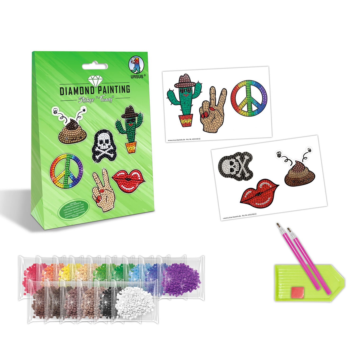 Diamond Painting Bastelset fr Sticker mit Zubehr, Funny Bild 2