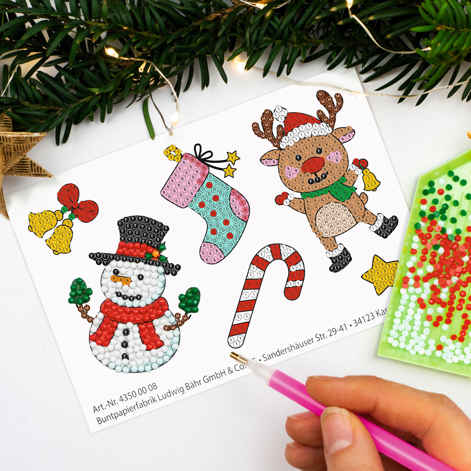 Diamond Painting Bastelset fr Sticker mit Zubehr, X-Mas / Weihnachten Bild 5