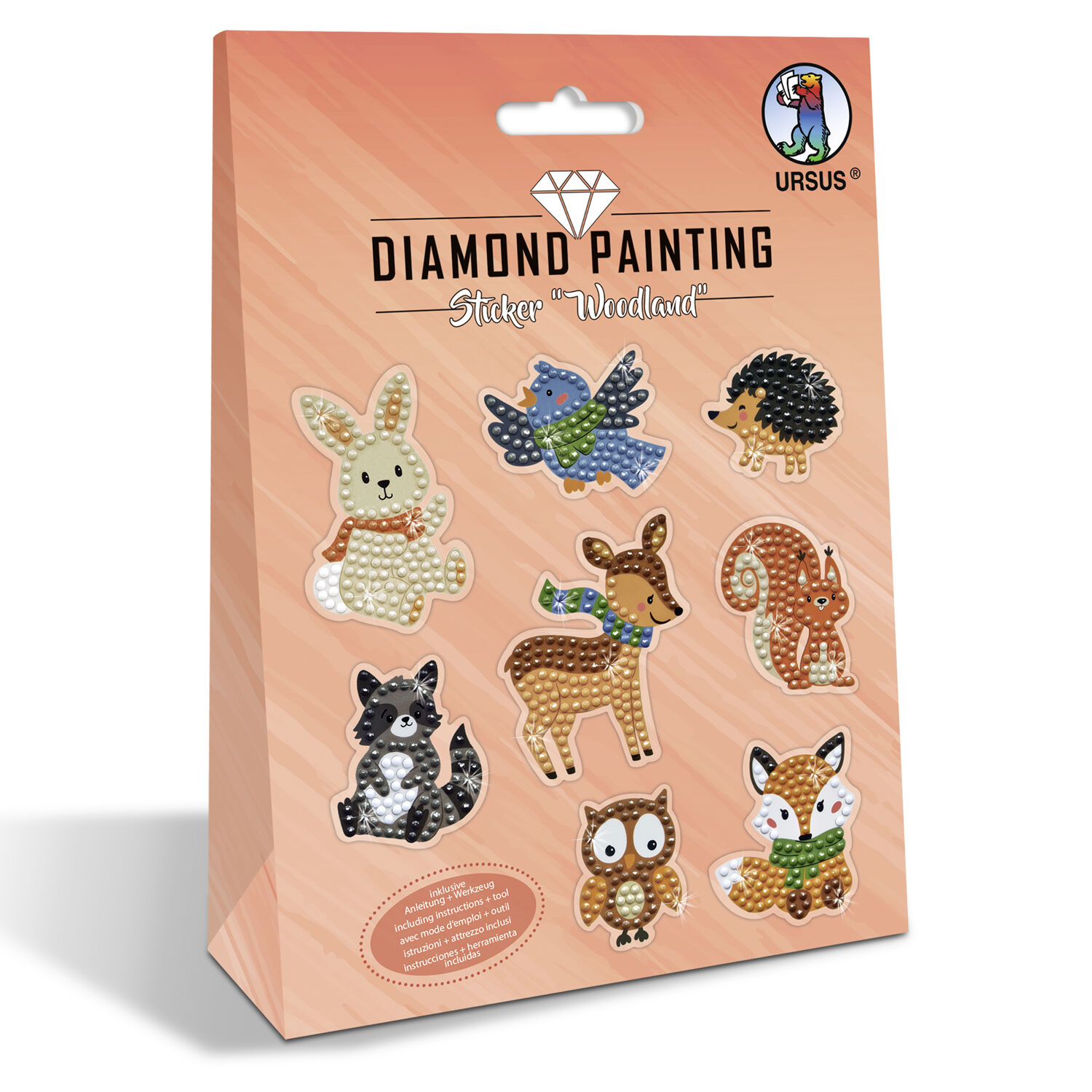 Diamond Painting Bastelset fr Sticker mit Zubehr, Wald