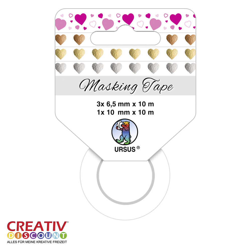SALE Masking Tape 4er Set Klebeband, Herzen