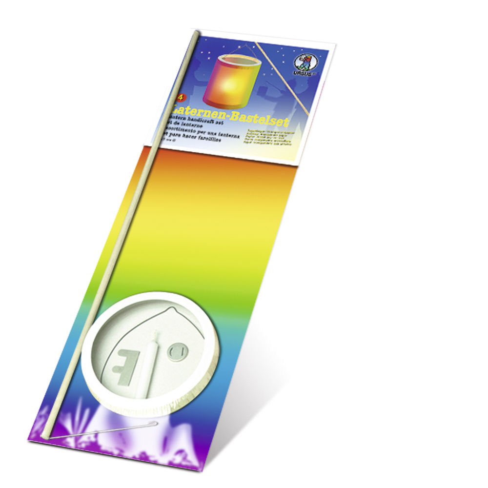 Laternenbastelset Regenbogentransparentpapier 6tlg