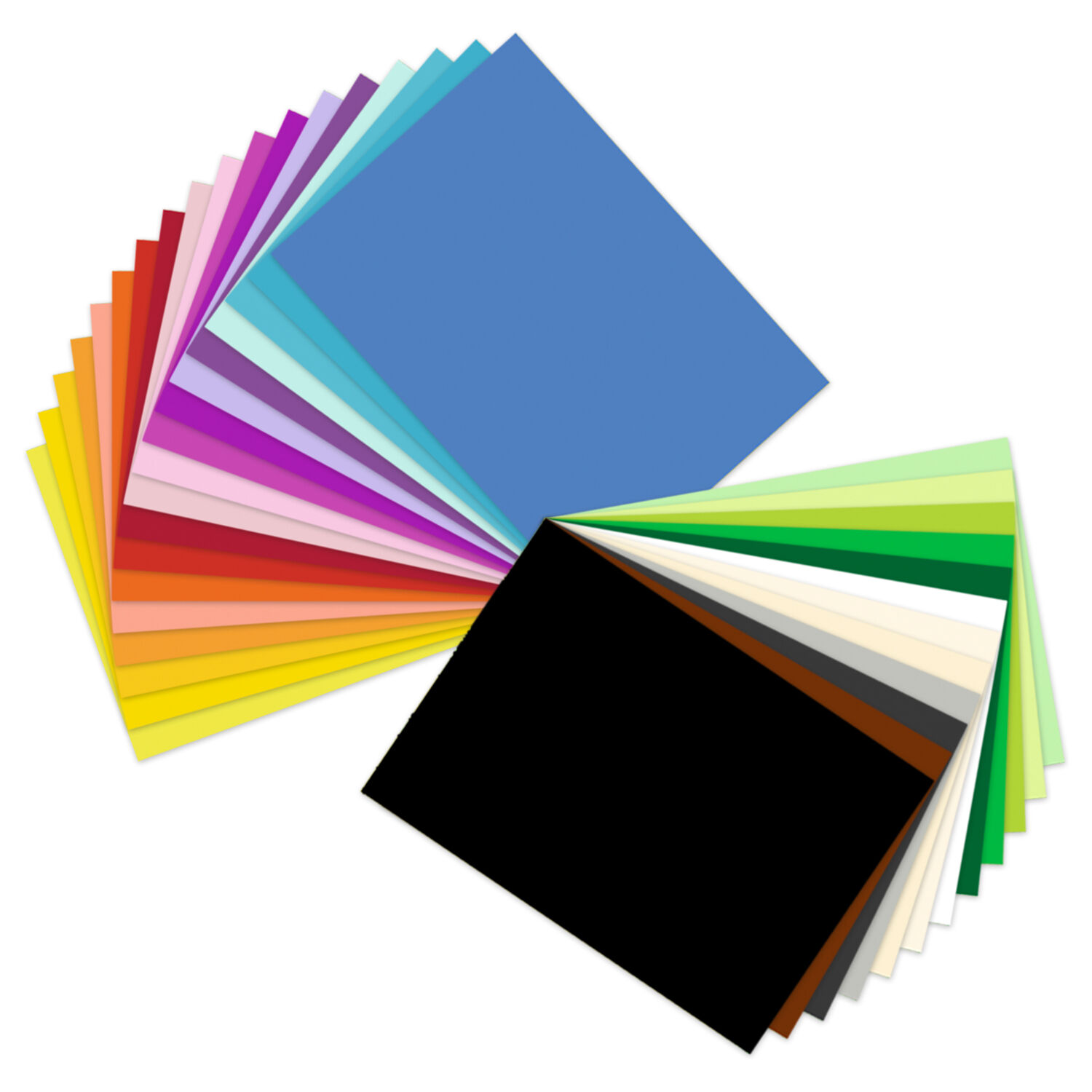 Kombipack Fotokarton & Tonzeichenpapier, 30 + 30 Blatt, 23 x 33 cm, sortierte Farben Bild 2