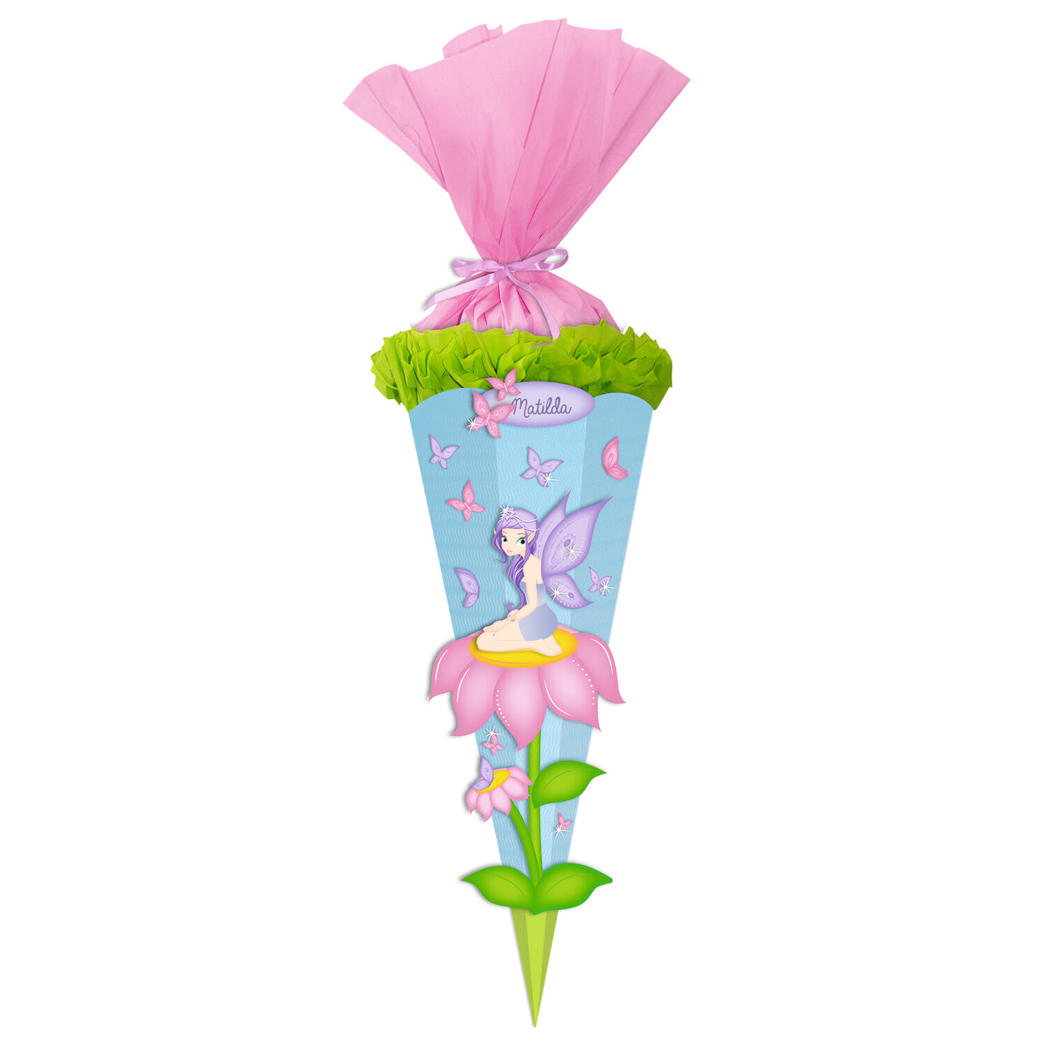 Schultten-Bastelset Easy Line, inkl. Zubehr & Anleitung, 68 cm, hellblau, Elfe
