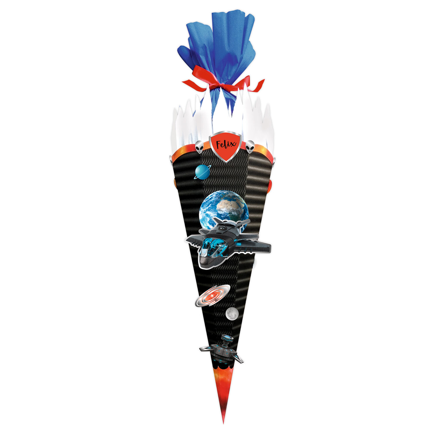 Schultten-Bastelset Easy Line, inkl. Zubehr & Anleitung, 68 cm, schwarz, Spaceship