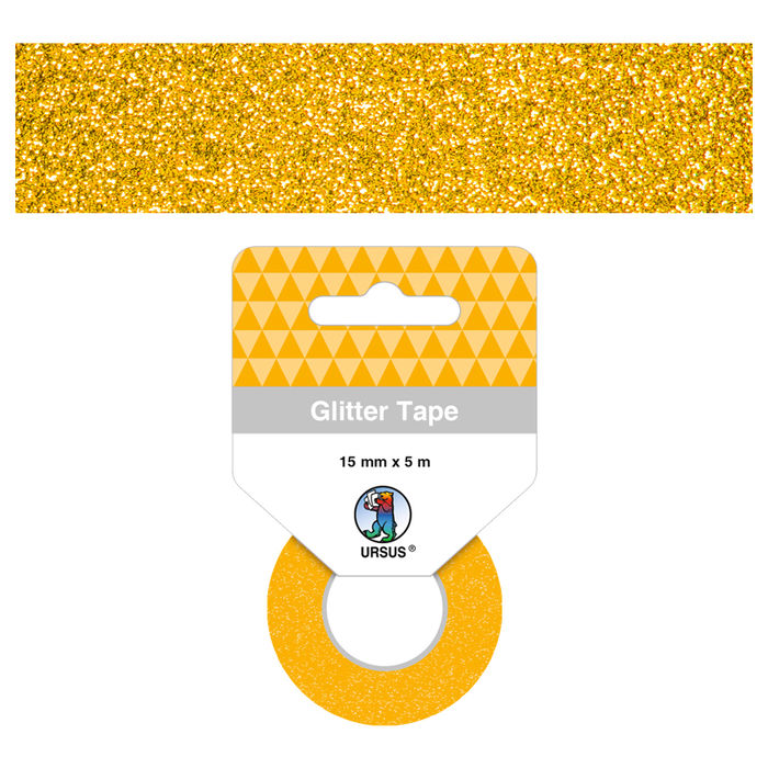 SALE Glitter Tape Klebeband 15mm x 5m, Dunkelgold