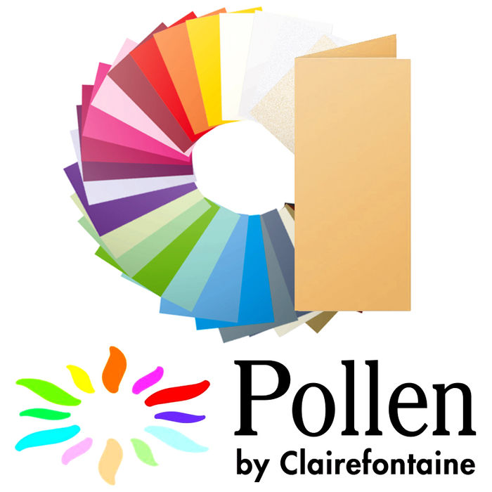 SALE Pollen Papeterie Klappkarte lang 25St. Karamel