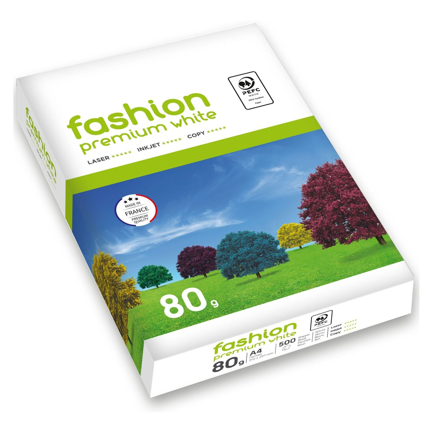 Drucker- / Kopierpapier Fashion, Ultrawei, A4, 80g, 500 Blatt