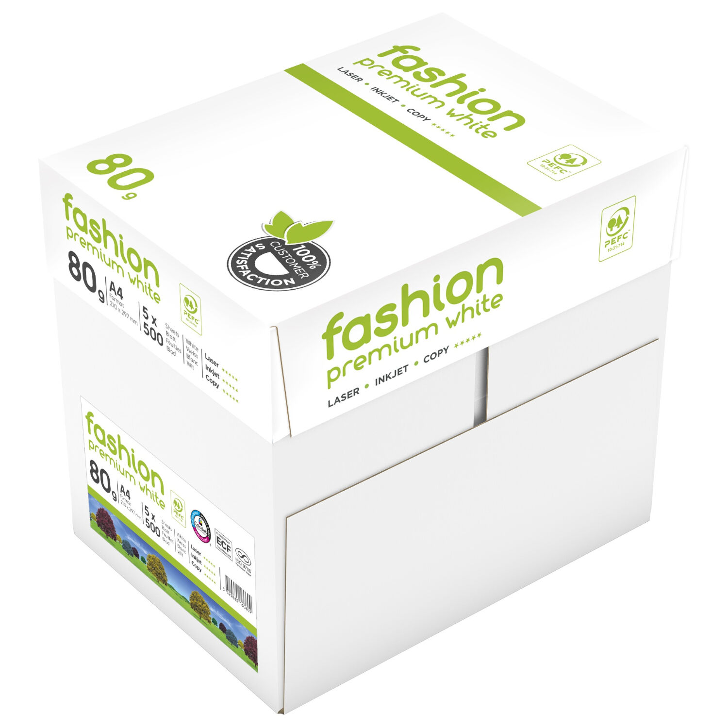 Drucker- / Kopierpapier Fashion, Ultrawei, A4, 80g, 5x 500 Blatt