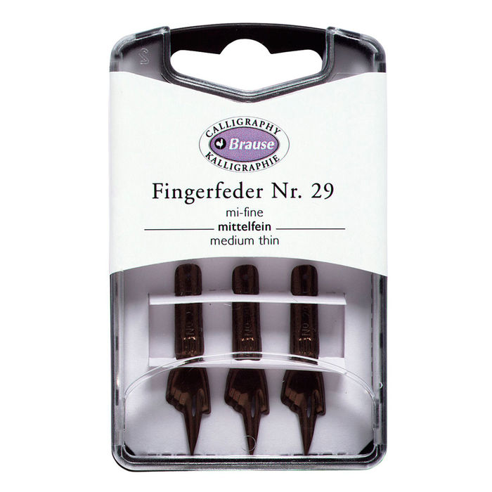 Brause Zeichenfeder Fingerfeder 0,5mm, 3er Set