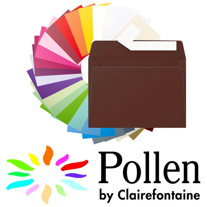 SALE Pollen Papeterie Kuvert C6 120g 20 Stk. Schoko