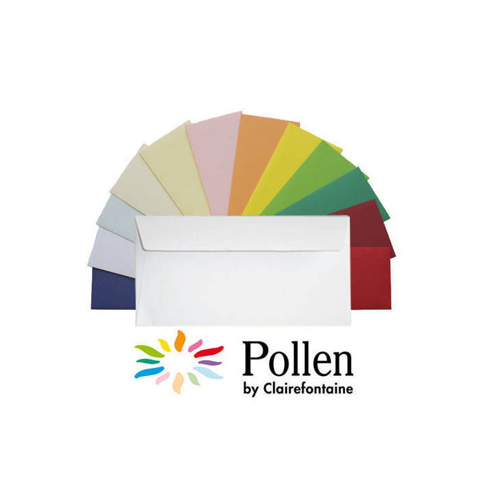 SALE Pollen Papeterie Kuvert lang 120g 20 Stk. Weiß