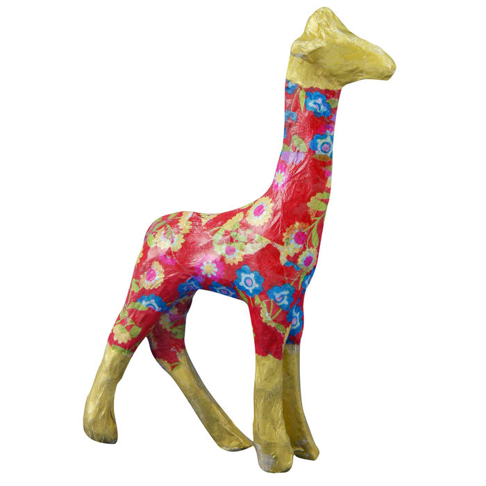 Pappmach-Figur, Gre: ca. 12cm, Motiv: Giraffe Bild 2