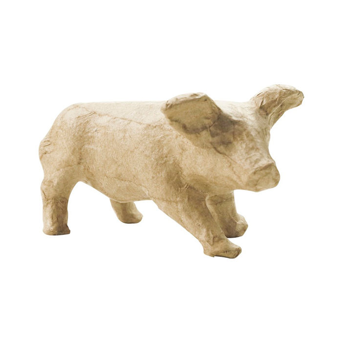 Pappmaché-Figur, Größe: ca. 12cm, Motiv: Schwein